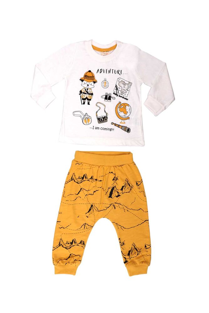 Luminoso Printed Baby Set 235 | Mustard