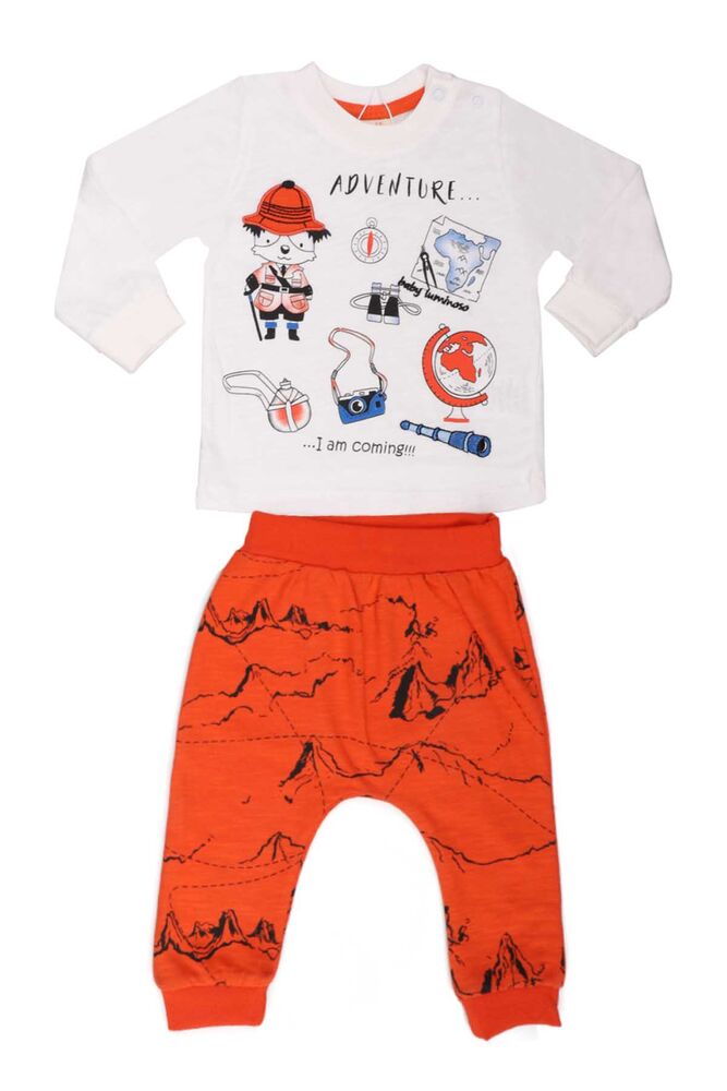Luminoso Printed Baby Set 235 | Orange