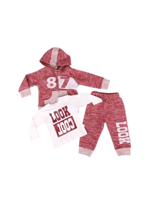 Simisso Baby Set 009 | Burgundy - Thumbnail