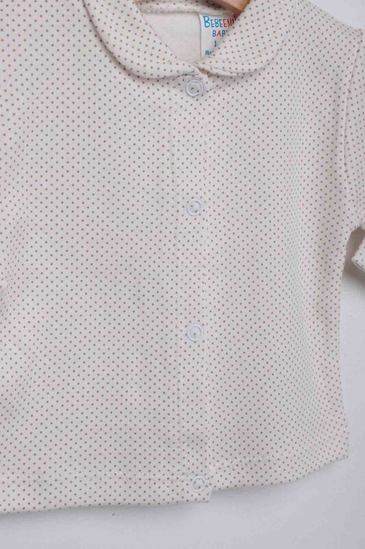 Polka Dot Patterned Baby Pajamas Set | Beige - Thumbnail