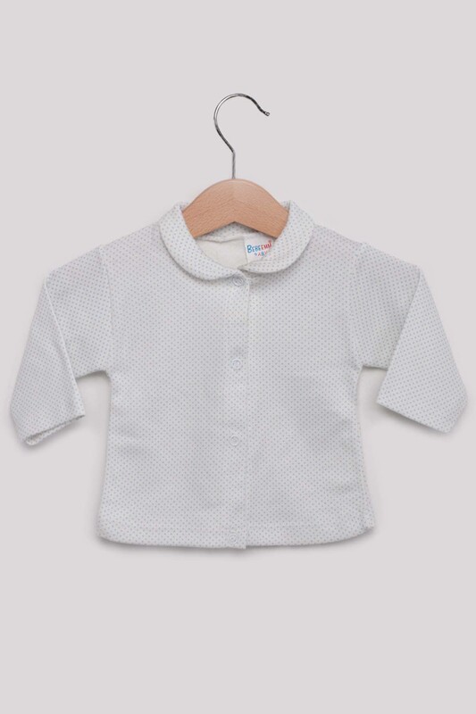 Polka Dot Patterned Baby Pajamas Set | Blue - Thumbnail