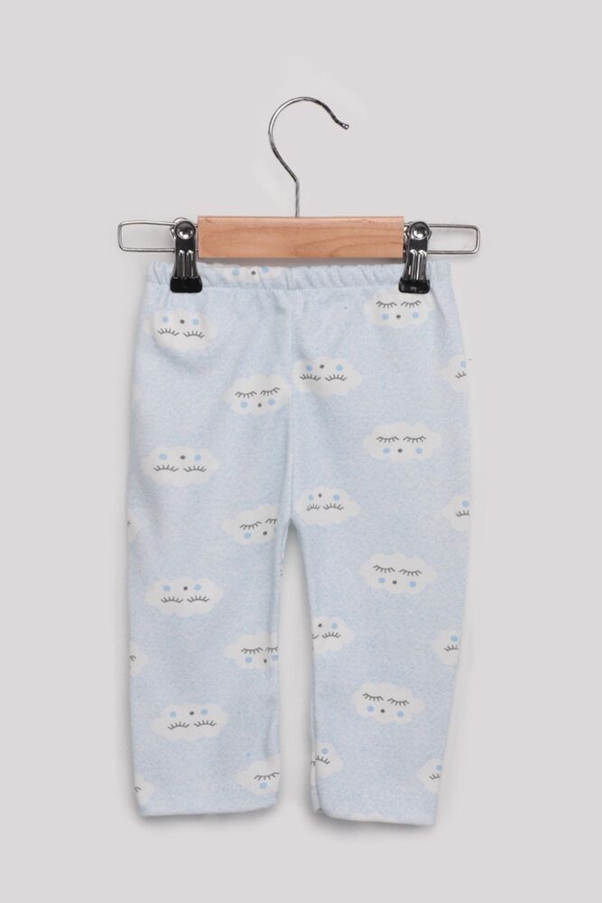 Cloud Patterned Baby Pajamas Set | Blue