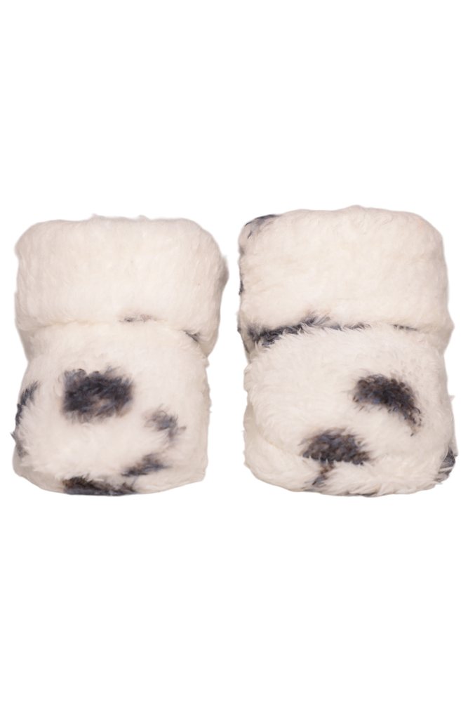 Peluş Bebek Ayakkabı 6059 | Beyaz Siyah