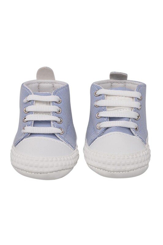 Checkered Lace-Up Baby Shoes | Blue - Thumbnail