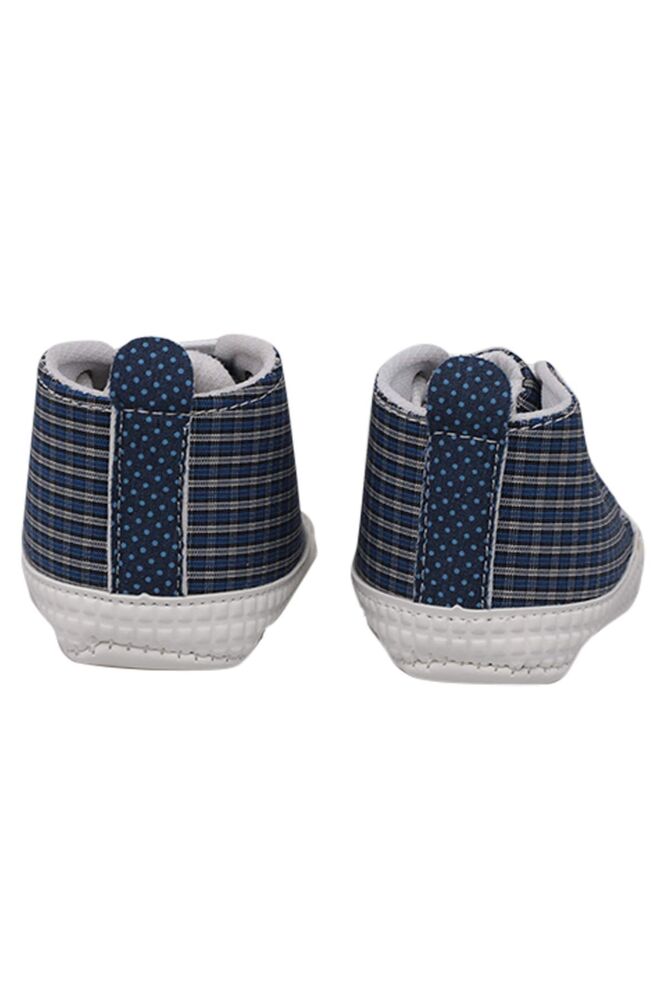 Checkered Lace-Up Baby Shoes | Sax