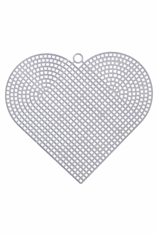 MİR PLASTİK - Plastik Kanvas Kalp 13*16 cm