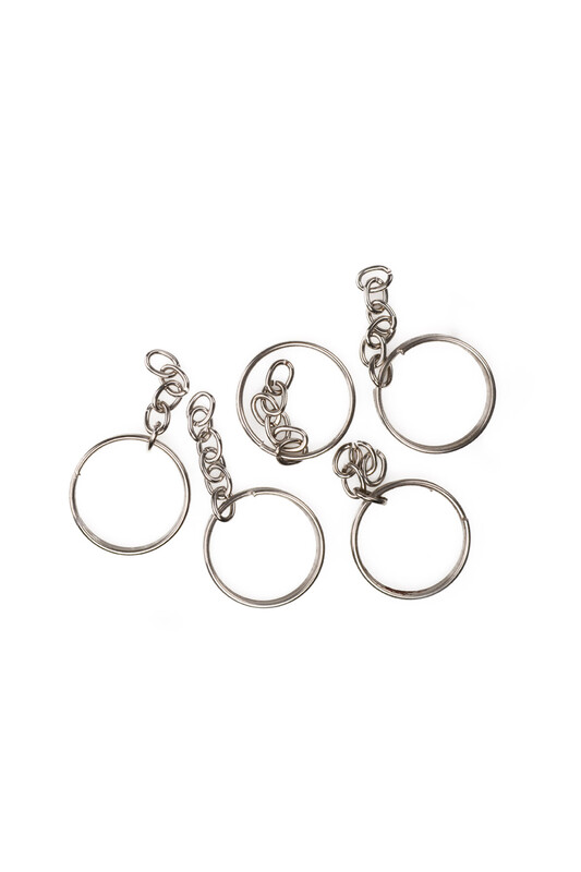 MİR PLASTİK - Keychain 5 cm 5 pcs | Silver