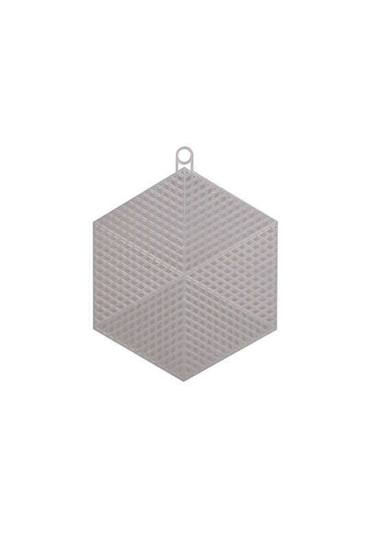 MİR PLASTİK - Plastik Altıgen Kanvas 12 cm