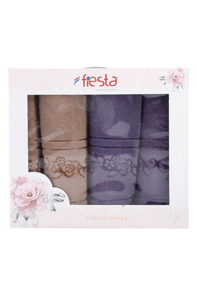 Fiesta Havlu Takımı 1510 | Mor Kahve