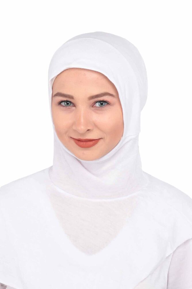 Dikişsiz Tesettür Bone | Beyaz