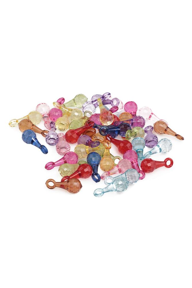 Kulplu Şeffaf Renkli Boncuk 20g