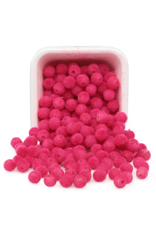 PULSAN - Kadife Boncuk 6 mm 50 gr Fuşya