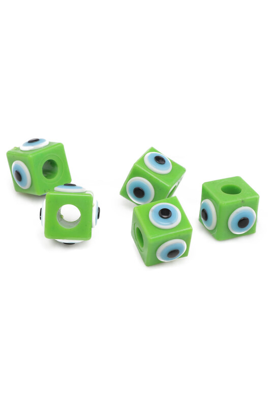 SEFA - Kare Plastik Nazar Boncuğu Yeşil