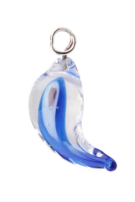 SEFA - Cam Balık Temalı Nazar Boncuklu Kolye Ucu Mavi