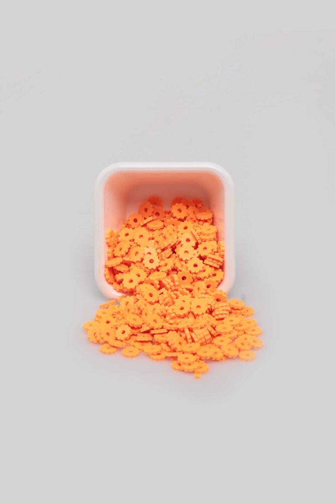 Çiçek Hamur Fimo Boncuk 6 mm | Turuncu