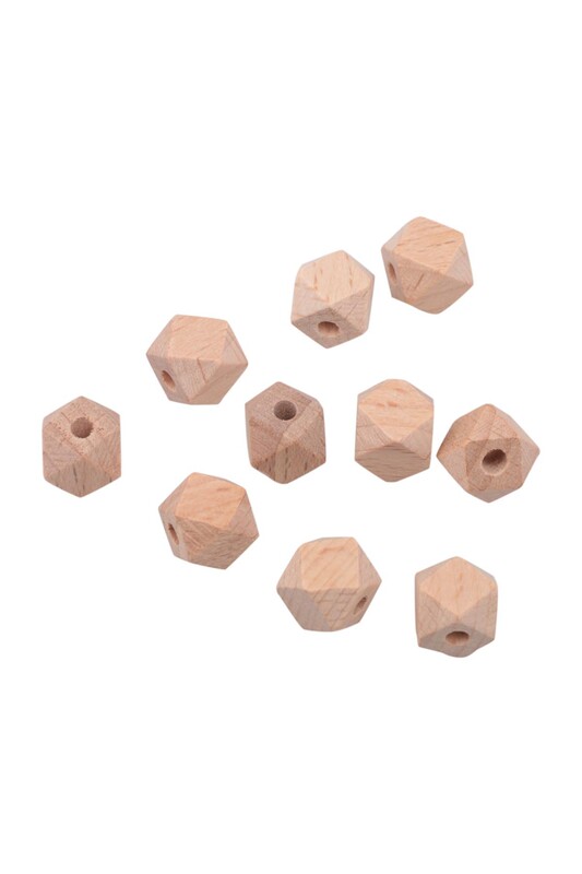 SİMİSSO - Wooden 8 Corner Beads 10 mm 10 Pcs