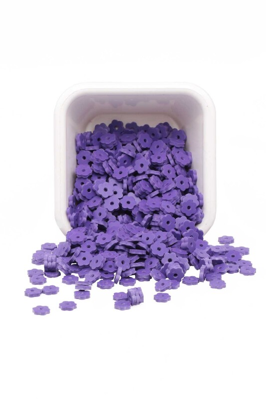 SİMİSSO - Çiçek Hamur Fimo Boncuk 4 mm | Mor