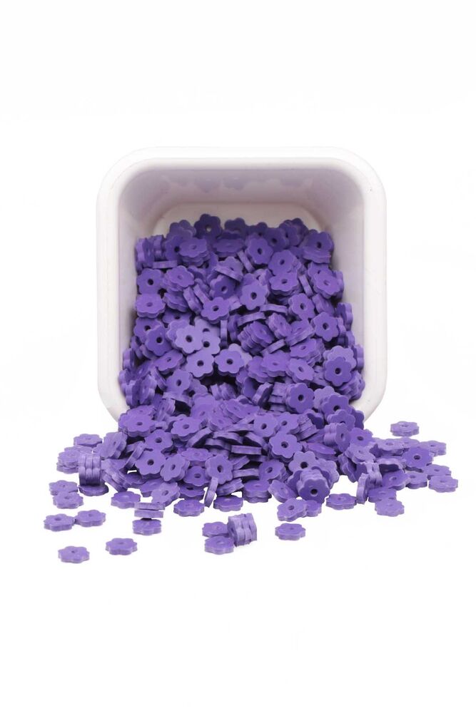 Çiçek Hamur Fimo Boncuk 4 mm | Mor
