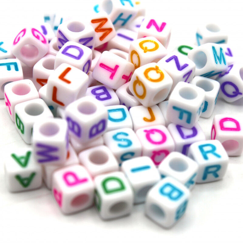 Plastic Letter Beads 5 pcs | Colourful