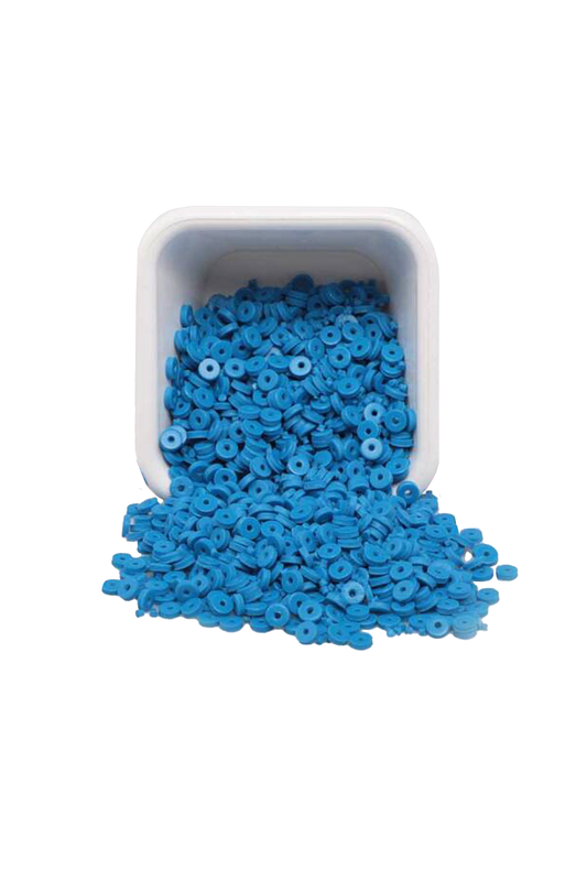 SİMİSSO - Yuvarlak Hamur Fimo Boncuk 4 mm | Mavi