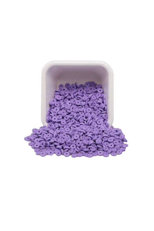 SİMİSSO - Yuvarlak Hamur Fimo Boncuk 4 mm | Lila