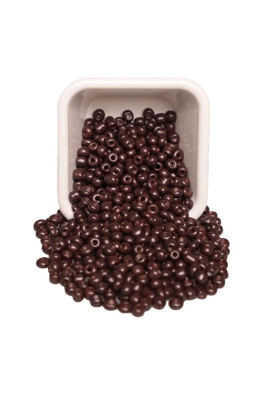 SİMİSSO - Cam Boncuk 4 mm 50 gr Kahverengi 14