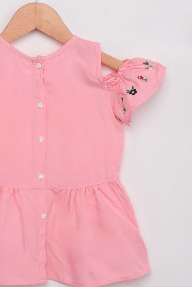 Nakışlı Kız Bebek Elbise | Pembe