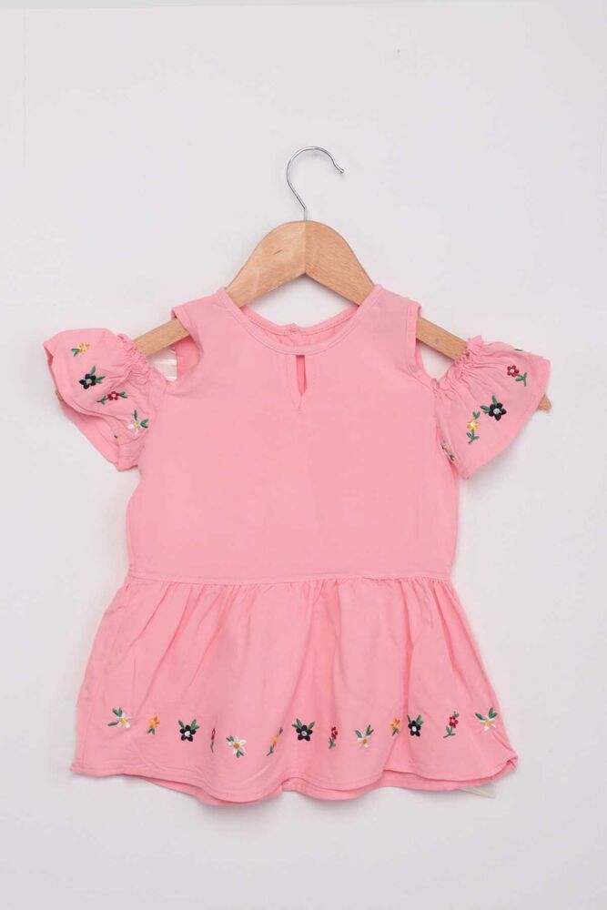 Nakışlı Kız Bebek Elbise | Pembe