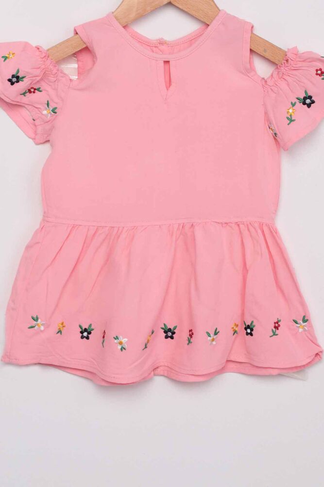 Nakışlı Kız Bebek Elbise | Pembe