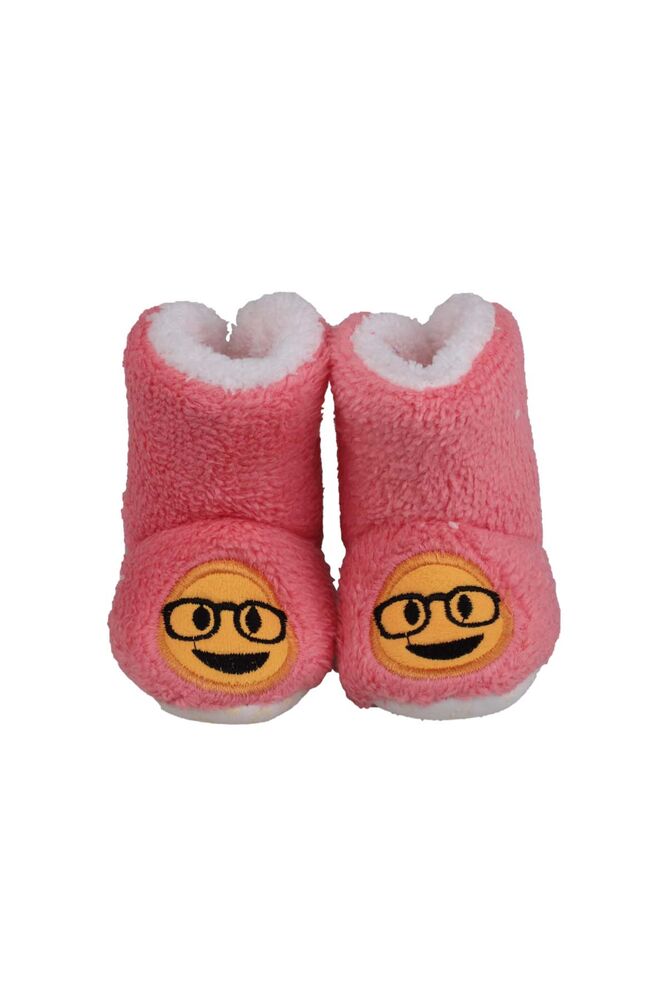 Emoji Baskılı Welsoft Bebek Panduf | Pembe