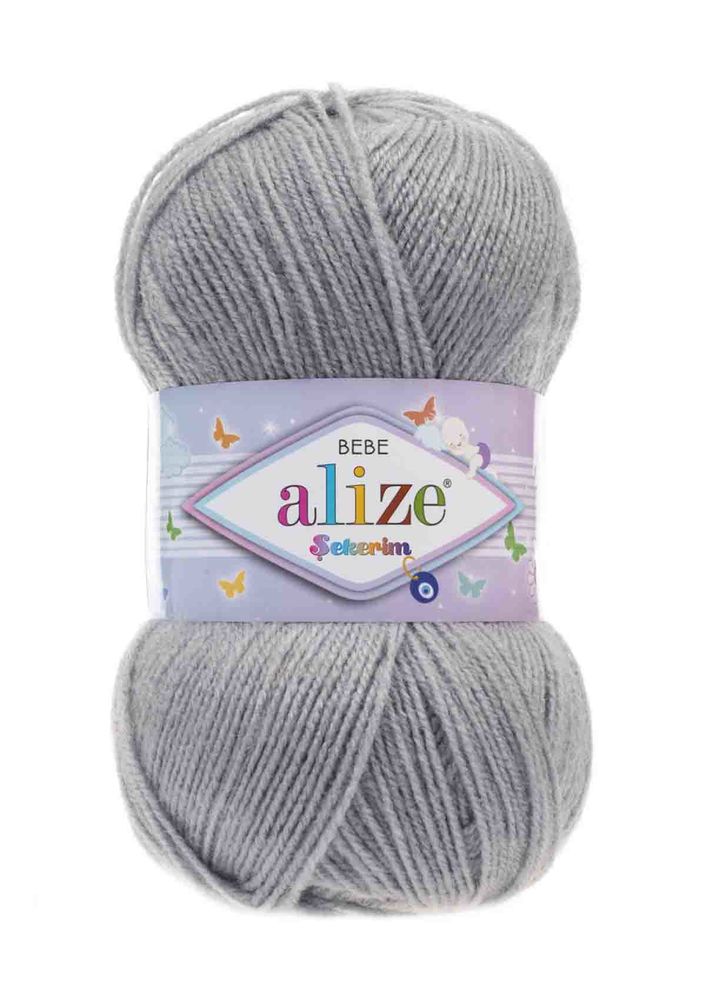 Alize Şekerim Bebe El Örgü İpi Gümüş Gri 344