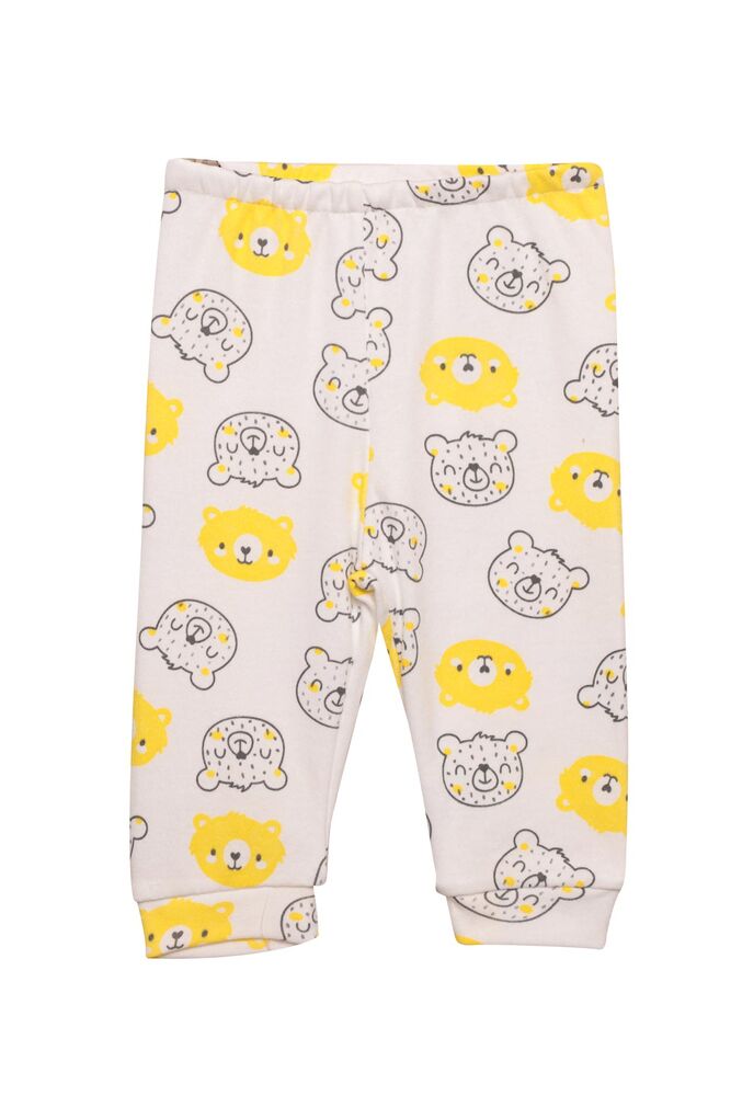 Ayıcık Baskılı Bebek Pijama Takımı 85 | Sarı