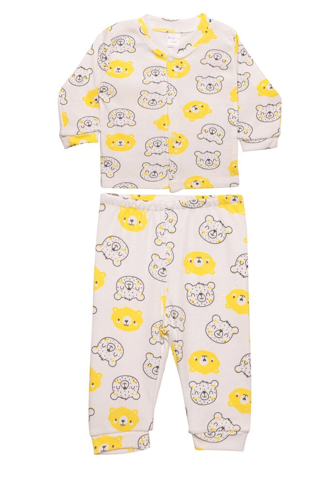 Ayıcık Baskılı Bebek Pijama Takımı 85 | Sarı