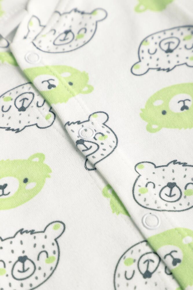 Ayıcık Baskılı Bebek Pijama Takımı 85 | Yeşil