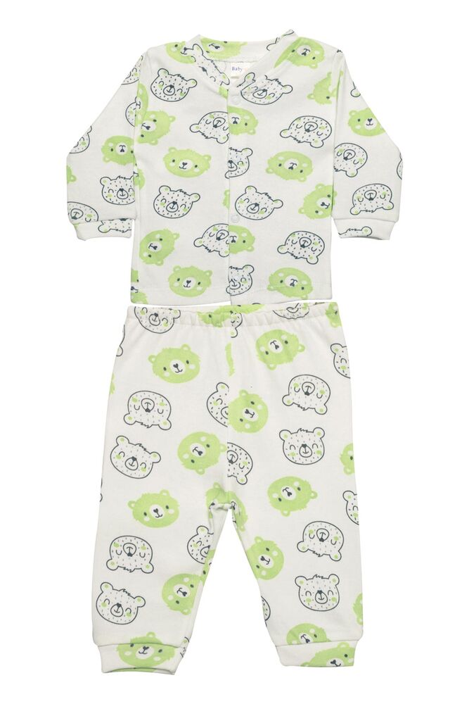 Ayıcık Baskılı Bebek Pijama Takımı 85 | Yeşil