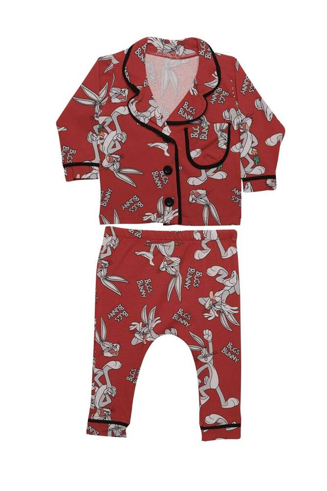 Baskılı Bebek Pijama Takımı 7633 | Kırmızı