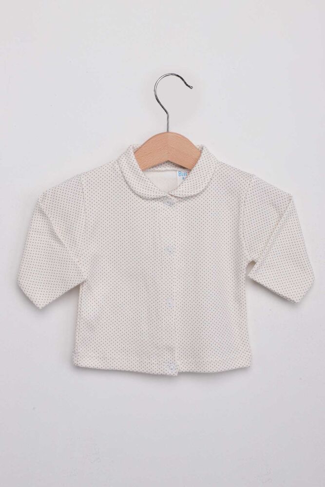 Puantiye Desenli Bebek Pijama Takımı | Bej