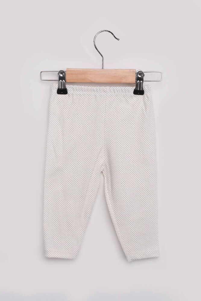 Puantiye Desenli Bebek Pijama Takımı | Bej