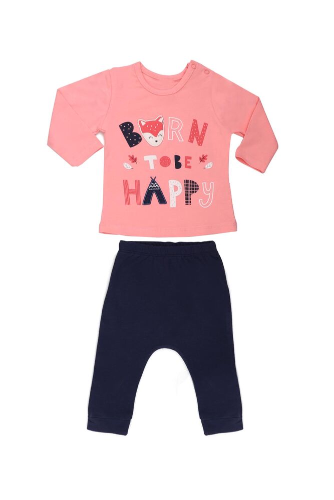 Hoppala Baby Baskılı Kız Bebek 2'li Takım | Pembe