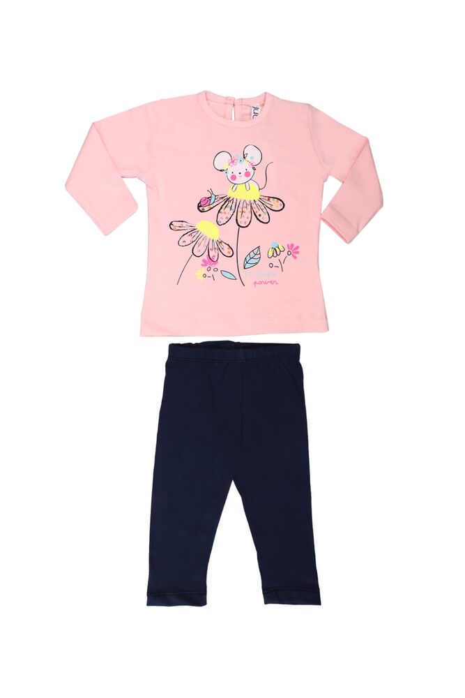 Juuta Fare Baskılı Bebek Takımı | Bebe Pembe