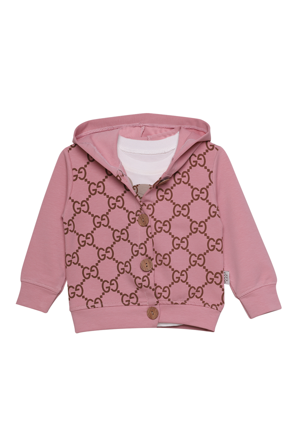 Baskılı 3 lü Bebek Takım 8237 | Pembe