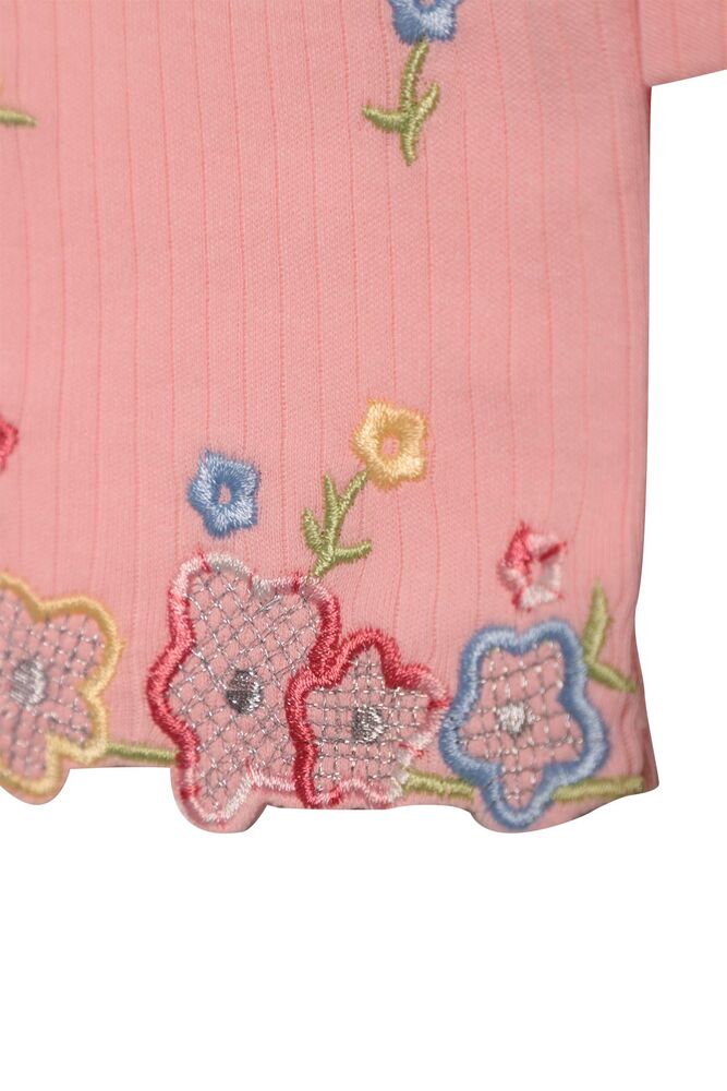 Çiçek Nakışlı Bebek Takım 5020 | Pembe