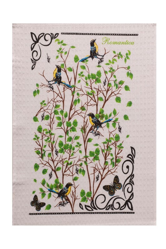 Çocuk Beslenme Örtüsü Kuş Desenli - Thumbnail