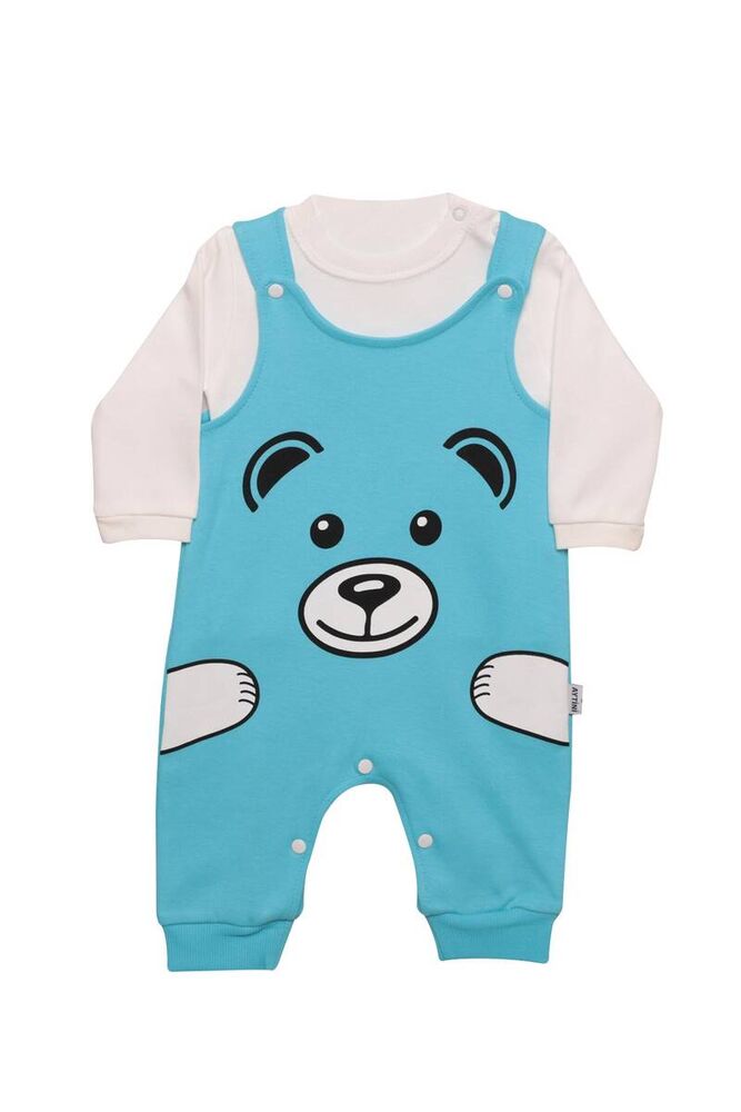 Baskılı Bebek Tulum 2'li 1089 | Bebe Mavi
