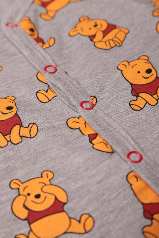 Baskılı Bebek Tulum 5941 | Gri - Thumbnail