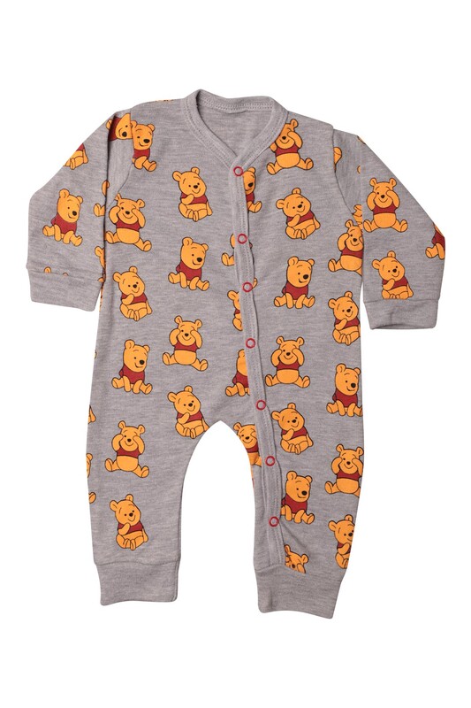 MURAT BABY - Baskılı Bebek Tulum 5941 | Gri