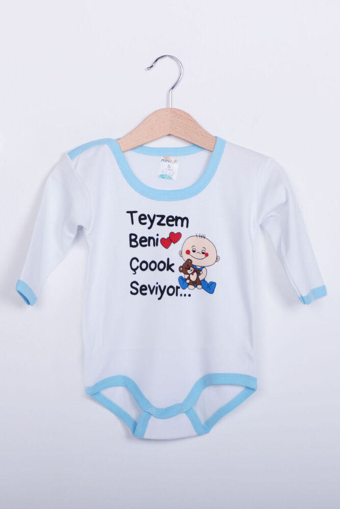 Teyzem Beni Çok Seviyor Kız Bebek Uzun Kollu Zıbın | beyazmavi