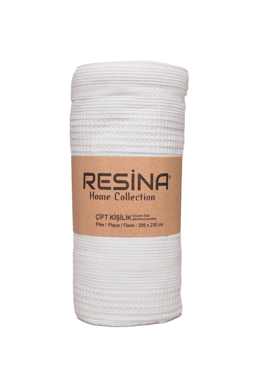 RESİNA - Çift Kişilik Pike 200x230 cm | Açık Gri