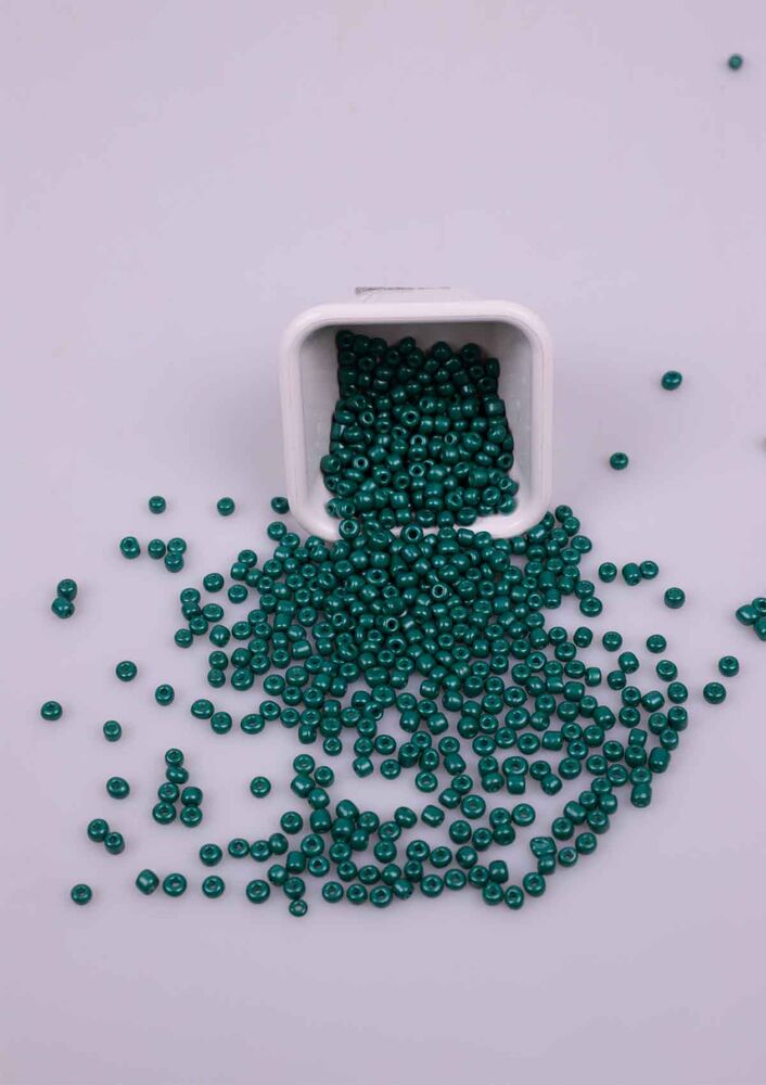 Büyük Cam Boncuk 50 Gram 5 mm | Koyu Yeşil