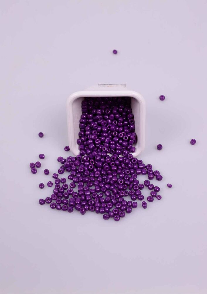 Büyük Cam Boncuk 50 Gram 5 mm | Mor